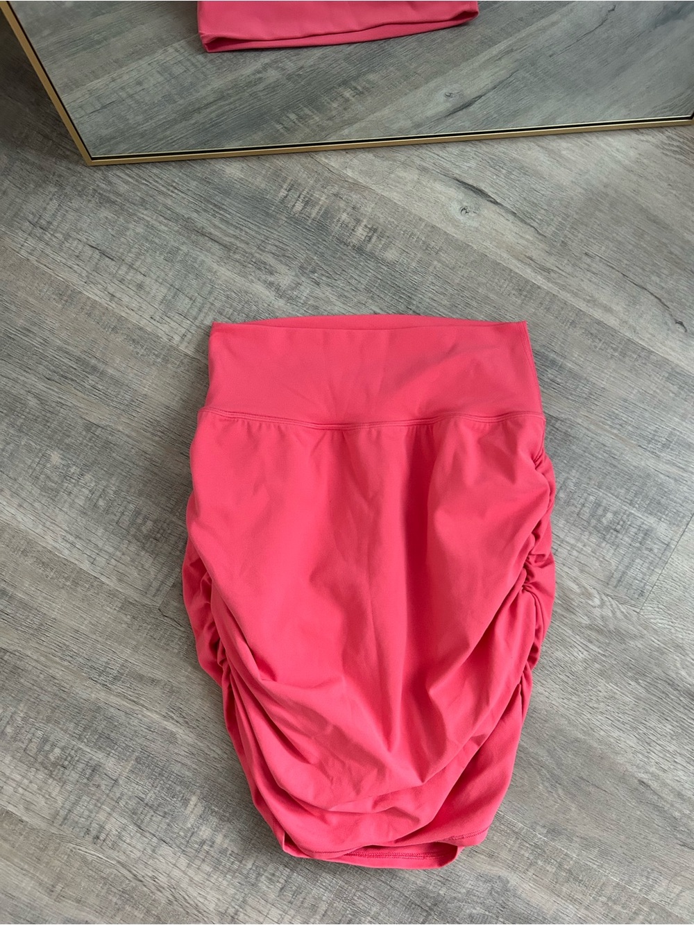 Athleta Transcend Skort High Rise Ruched Coral Petal Pink Size Medium Women’s
